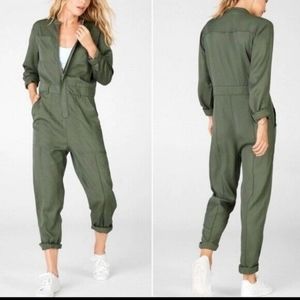 Fabletics Everleigh Jumpsuit Sz M Safari Green